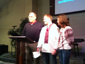 Mike Slack introducing us at 1st service