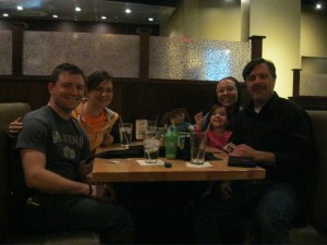 We went out for sushi with David's big sister and her family!